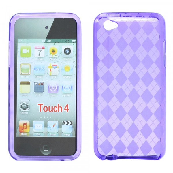 Wholesale iPod touch 4 Gel Case (Purple Diamond)